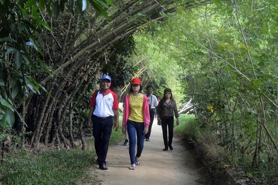 A road in Triem Tay community-based tourism village. Photo: K.L