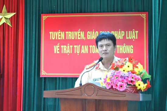 Trung tá Lê Thành Thảo cho biết một số nguyên nhân khiến TNGT tăng cao. Ảnh: CT