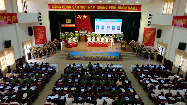 Đại hội Đoàn TNCS Hồ Chí Minh Công an tỉnh Quảng Nam lần thứ XII, nhiệm kỳ 2017 - 2022. Ảnh: M.L