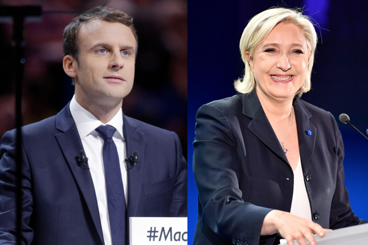 Ông Emmanuel Macron và bà Marine Le Pen