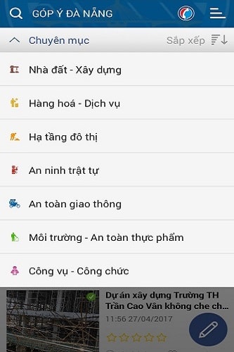 Các thông tin góp ý được sắp xếp chi tiết và rõ ràng vào các chuyên mục khác nhau..