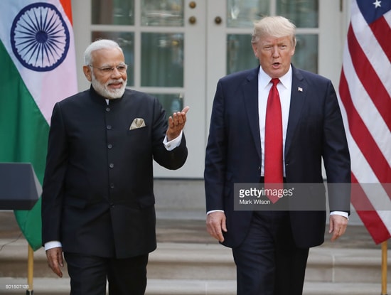 Thủ tướng Modi (trái) và Tổng thống Trump. Ảnh: GettyImage