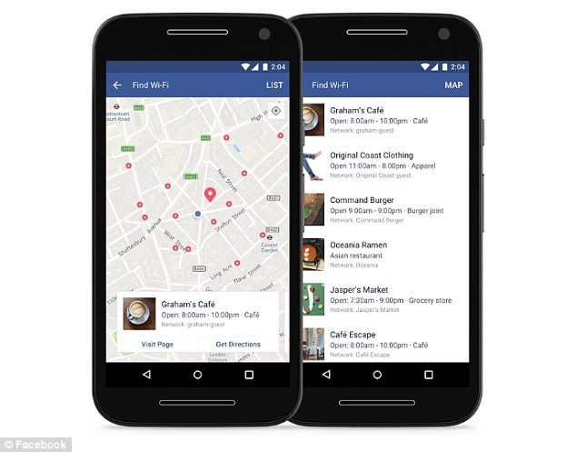 Tính năng Find wi-fi đã được Facebook cung cấp toàn cầu/Dailymail