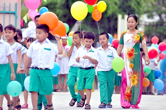 Cả tỉnh đã sẵn sàng để đón chào năm học mới 2017-2018. Ảnh: X.Phú