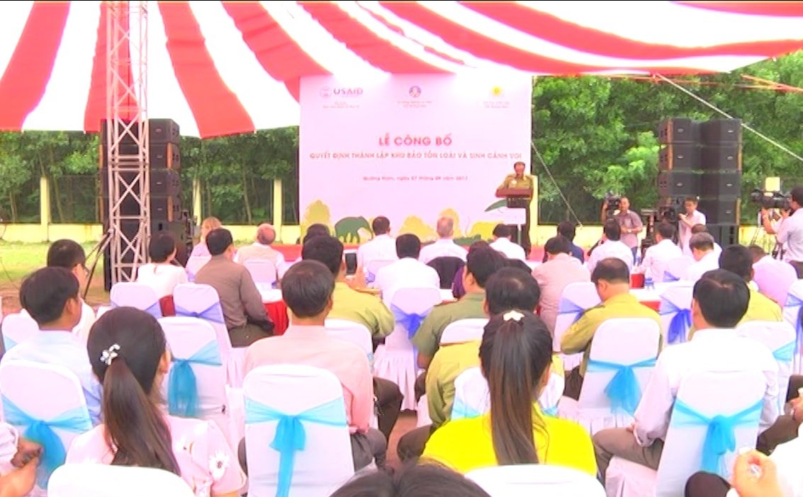 The announcement ceremony on the establishment of elephant sanctuary
