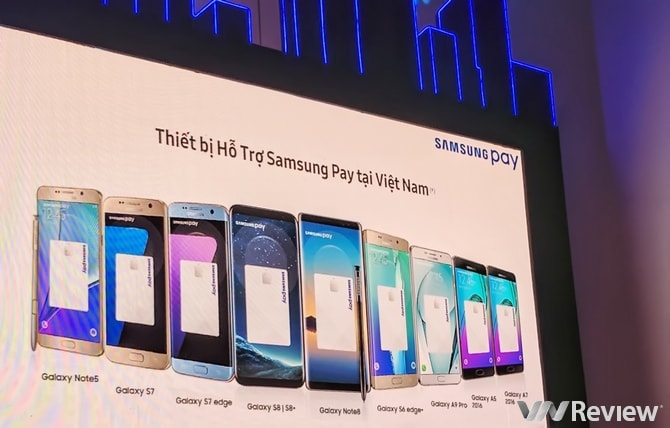 Các dòng điện thoại của Samsung hỗ trợ Samsung Pay