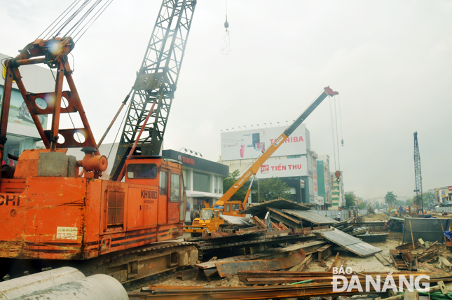 Các hạng mục đang gấp rút được thi công