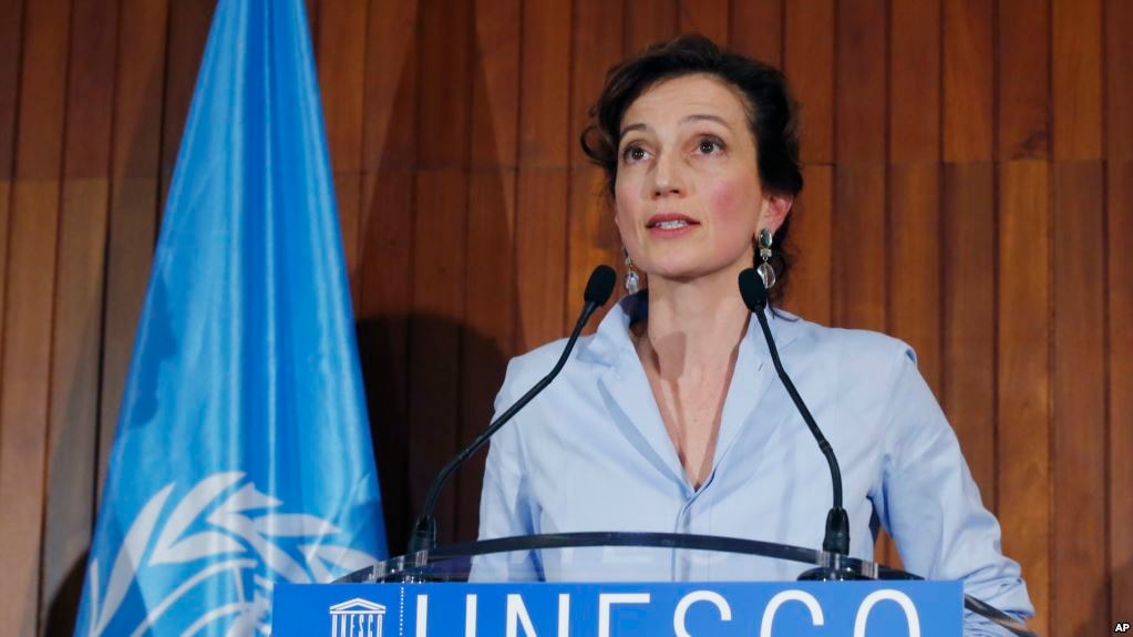 Bà Audrey Azoulay. Ảnh: AP