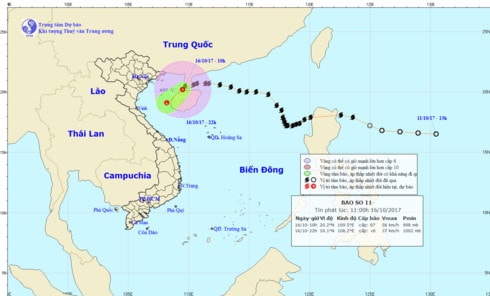 Bão số 11 đã suy yếu nhưng hoàn lưu có thể gây mưa lớn.