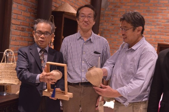 Lanterns are made from nipa palm