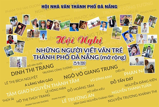 Áp phích tại Hội nghị những người viết văn Trẻ.