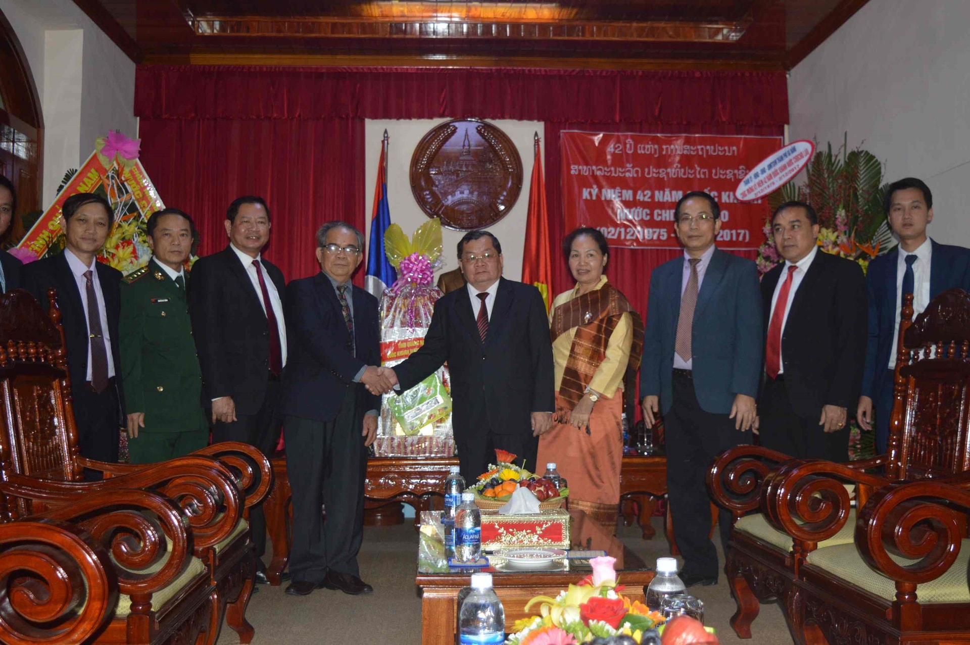 The representatives from Quang Nam province at Lao Consulate