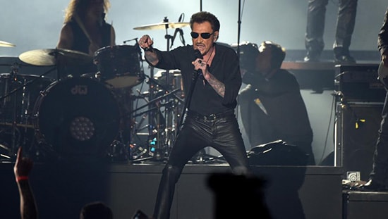 Ca sĩ nhạc rock Johnny Hallyday.