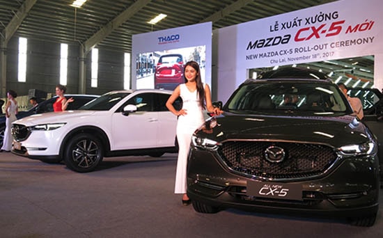 Xuất xưởng xe Mazda CX-5 mới của Thaco tại Chu Lai.