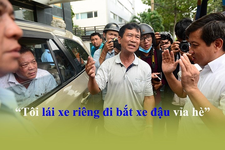 Đoàn liên ngành quận 1 (TP HCM) tạm dừng xử lý các vi phạm trật tự đô thị, để các phường tự giải quyết, song ông Đoàn Ngọc Hải vẫn lái ôtô riêng đi kiểm tra, thấy xe vi phạm sẽ gọi lãnh đạo phường đến xử lý (ngày 15/3/2017). (Ảnh Zing.vn).