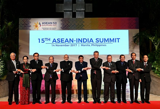 Tại Hội nghị thượng đỉnh ASEAN - Ấn Độ tại Manila, Philippines vào năm 2017.