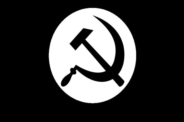Biểu tượng búa liềm không ra đời vào thời của Karl Marx. Nó xuất hiện trong thời kỳ của Cách mạng tháng Mười Nga 1917. Biểu tượng rất dễ hiểu, dễ nhớ và dễ vẽ. Ảnh: Turning point news.