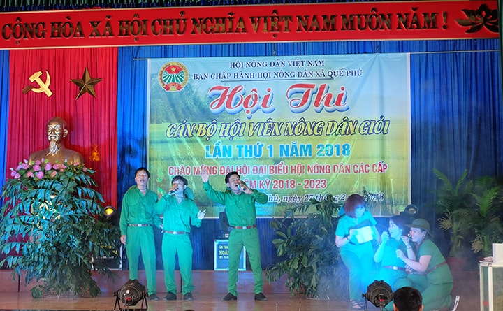 Phần thi năng khiếu tại hội thi. Ảnh: M.L