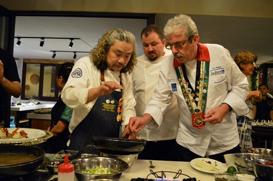 Chefs at the exchange event