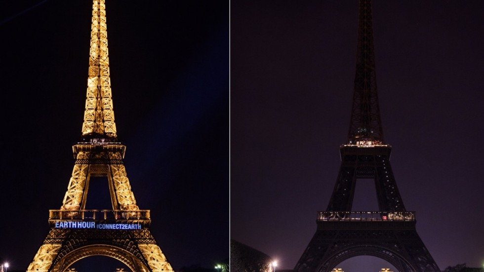 Tháp Eiffel của Pháp (Ảnh) cùng thế giới hưởng ứng chiến dịch bảo vệ môi trường, tiết kiệm và sử dụng hiệu quả nguồn năng lượng cho hiện tại và tương lai.