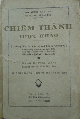 Sách “Chiêm Thành lược khảo”. ảnh: Phú Bình