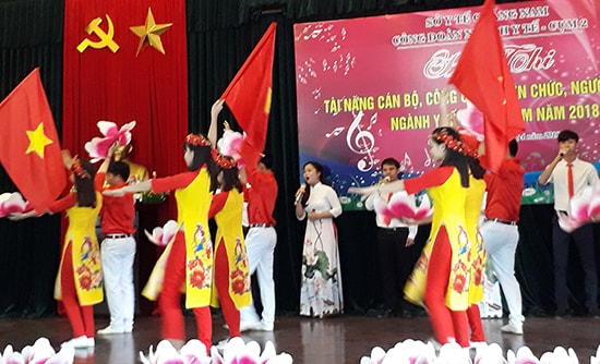 Một tiết mục biểu diễn tại hội thi. Ảnh: Đ.TRƯƠNG