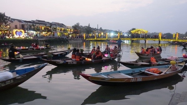 Hoai river in Hoi An city, Quang Nam province