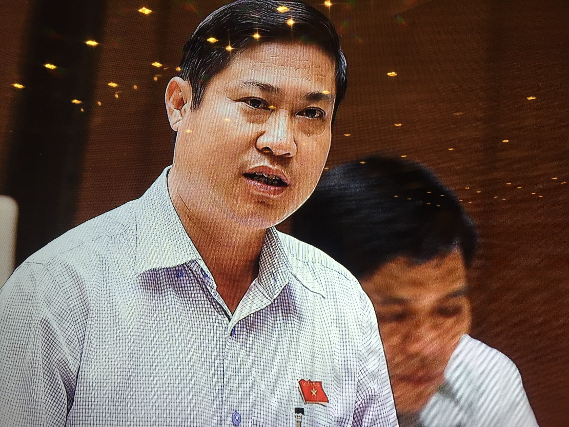 Đại biểu Phan Thái Bình – đoàn Quảng Nam phát biểu tại Quốc hội chiều 25-5. Ảnh: Kỳ Duyên