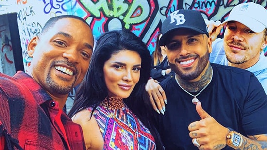 Ca sĩ Will Smith, Era Istrefi và Nicky Jam (từ trái sang phải) sẽ trình bày ca khúc chính kỳ World Cup 2018. Ảnh: naijal