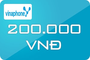 Thẻ cào Vinaphone mệnh giá 200 nghìn đồng. Ảnh: Internet