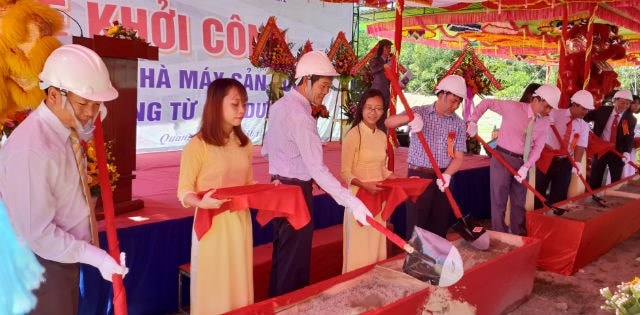 The ground-breaking ceremony of the factory manufacturing healthy drinks from medicinal plants