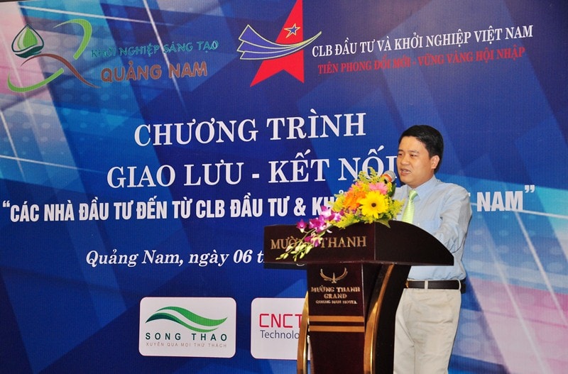 Phó Chủ tịch UBND tỉnh Trần Văn Tân phát biểu tại chương trình giao lưu. Ảnh: VINH ANH