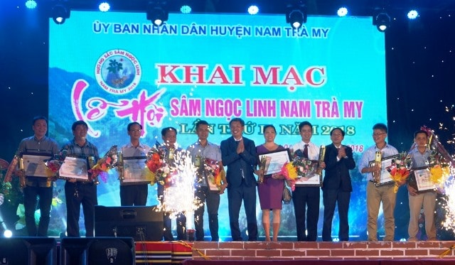 The opening ceremony of the 2nd Ngoc Linh ginseng festival 2018.