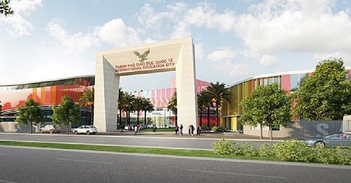 The gate of the International Education City in 3D perspective (VOV)