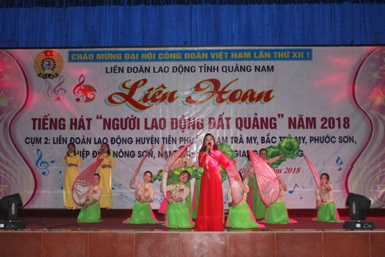 Một tiết mục tham gia liên hoan. Ảnh: D.L