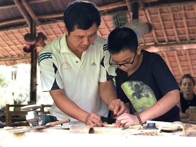 Vo Tan Tan at his shop.