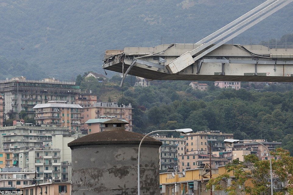 Cầu Morandi Bridge được khánh thành từ năm 1967.