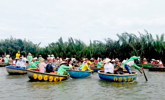 Ngày 6.9, UBND xã Cẩm Thanh cam kết sẽ không còn tiếng loa nhạc trong khu vực rừng dừa. Ảnh: VINH THẮNG