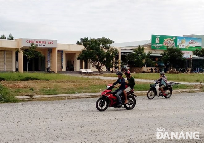 Dự án Chợ và khu phố chợ Khuê Mỹ vẫn dang dở do chậm giải phóng mặt bằng.
