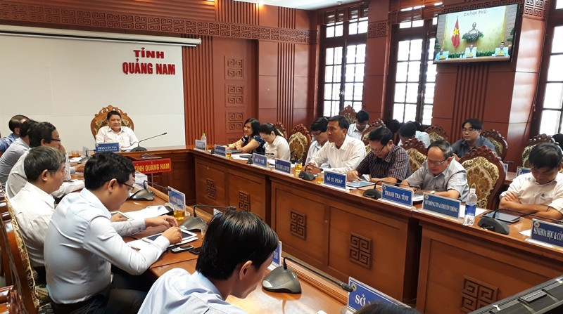 Quảng Nam tham gia hội nghị trực tuyến toàn quốc về nâng cao chất lượng giải quyết TTHC. Ảnh: M.L