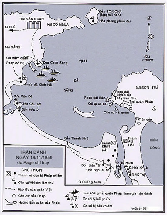 Thành An Hải trong hệ thống phòng thủ Đà Nẵng (theo Võ Văn Dật). 