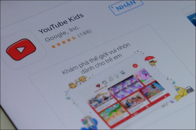 Ứng dụng YouTube Kids trên iOS - Ảnh: H.Đ