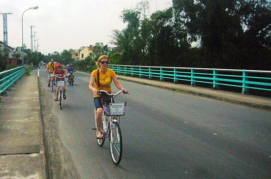 Tourists in Hoi An city