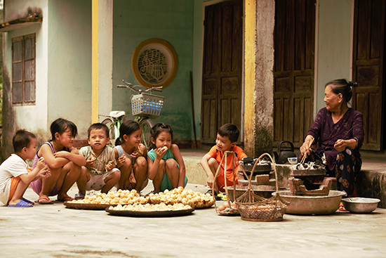 Khuôn viên nhà Bà Đinh Thị Láng ở làng Thạnh Hòa.