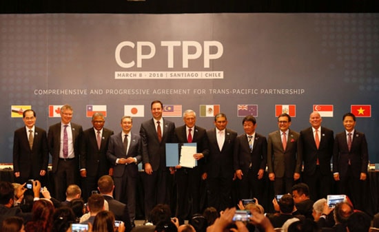 Các thành viên TPP-11 chụp hình lưu niệm sau lễ ký kết CPTPP tại Chile tháng 3.2018 . Ảnh: Reuters