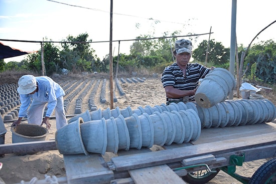 Thường anh Máy là người nhận và đi giao chậu.