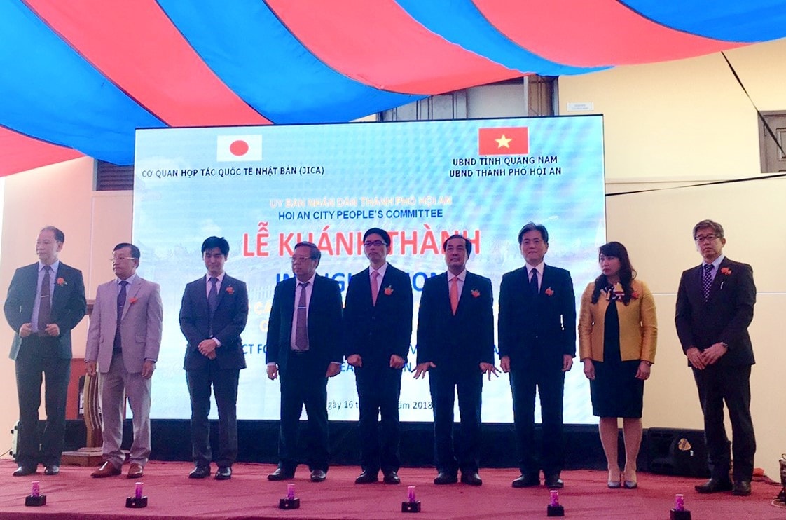 The inauguration ceremony for the wastewater treatment plant in Hoi An city.