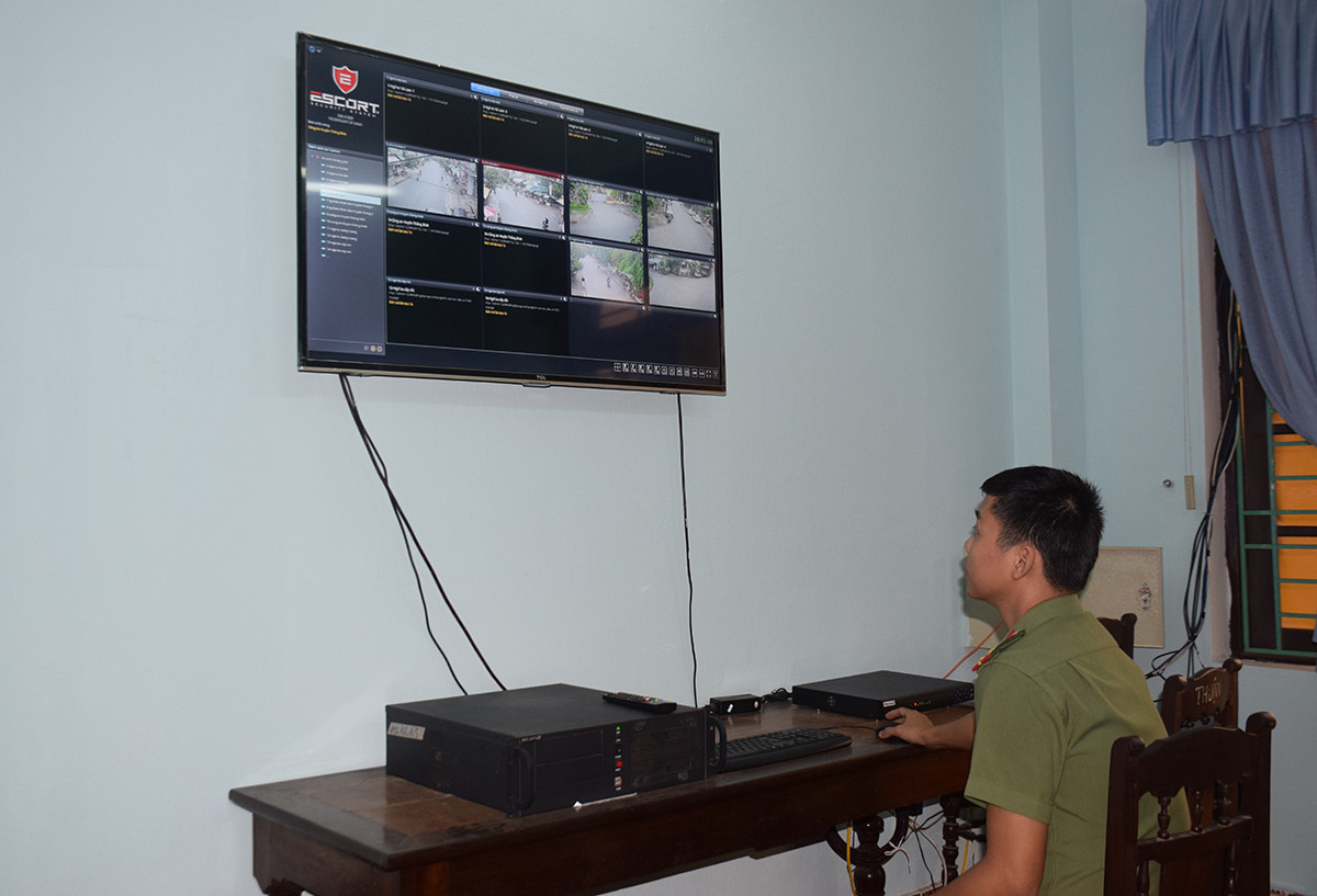 Nhờ mô hình Camera an ninh mà nhiều vụ trộm cắp trên địa bàn huyện Thăng Bình được phát hiện nhanh. Ảnh:  THANH THẮNG