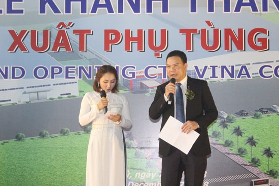 Vice-chairman of the Quang Nam provincial Peple’s Committee Le Van Thanh gives a speech at the event.
