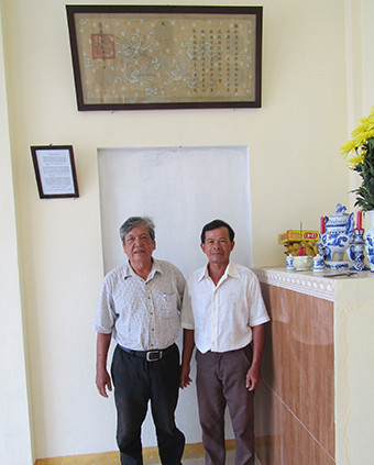 Tấm sắc phong trong tự đường họ Nguyễn phái 2 ở Tam Nghĩa.